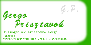 gergo prisztavok business card